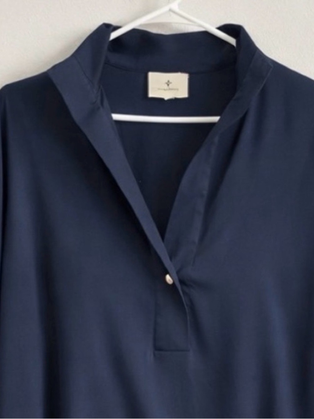 Tuckernuck Willow Blouse Navy Gold Buttons XXS - Picture 7 of 13